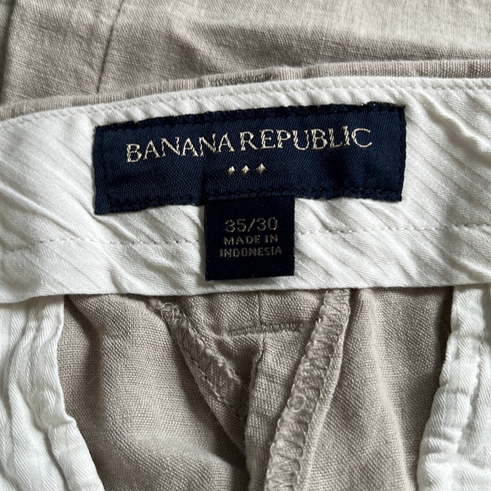Banana Republic linen blend pants. Size 35/30 - Picture 2 of 5